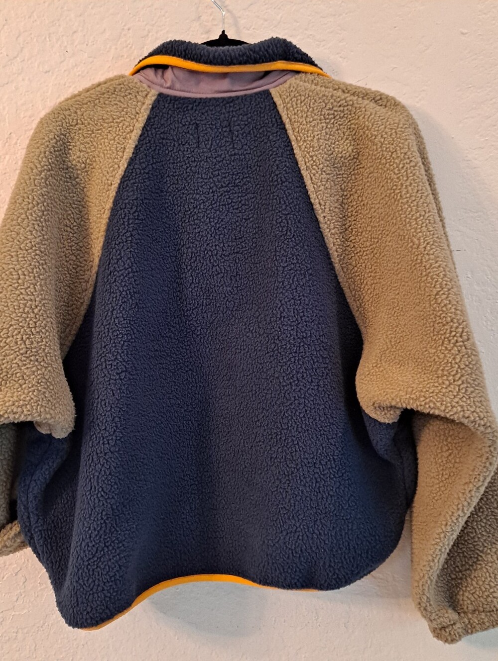 Free People FP Movement Navy Blue Tan Hit The Slopes Pullover Fleece Jacket - Picture 6 of 6